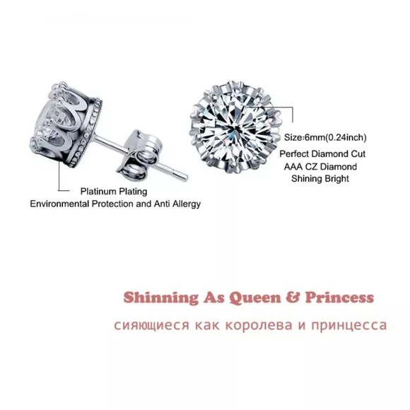 Stunning Gold Stud Earrings - Picture 2 of 3